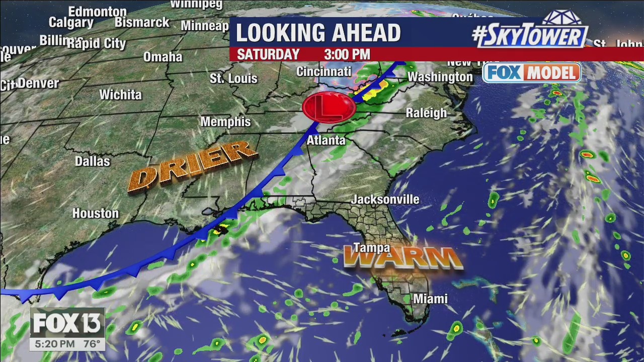 Friday evening forecast