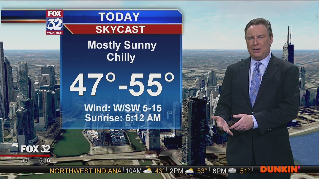 6 a.m. forecast for Chicago on April 15th