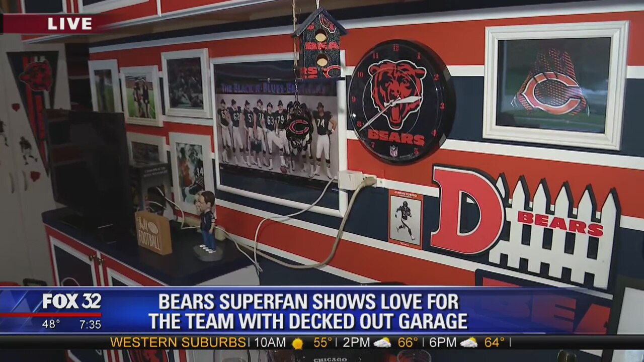 Bears superfan shows love for the team with decked out garage
