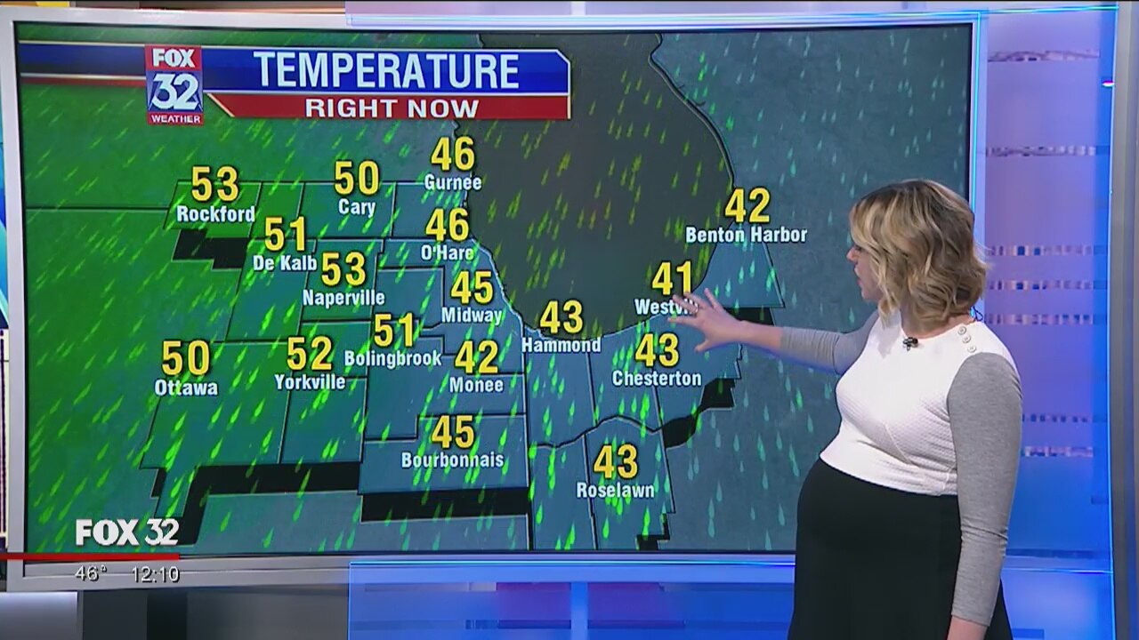 Noon forecast for Chicagoland on April 19th