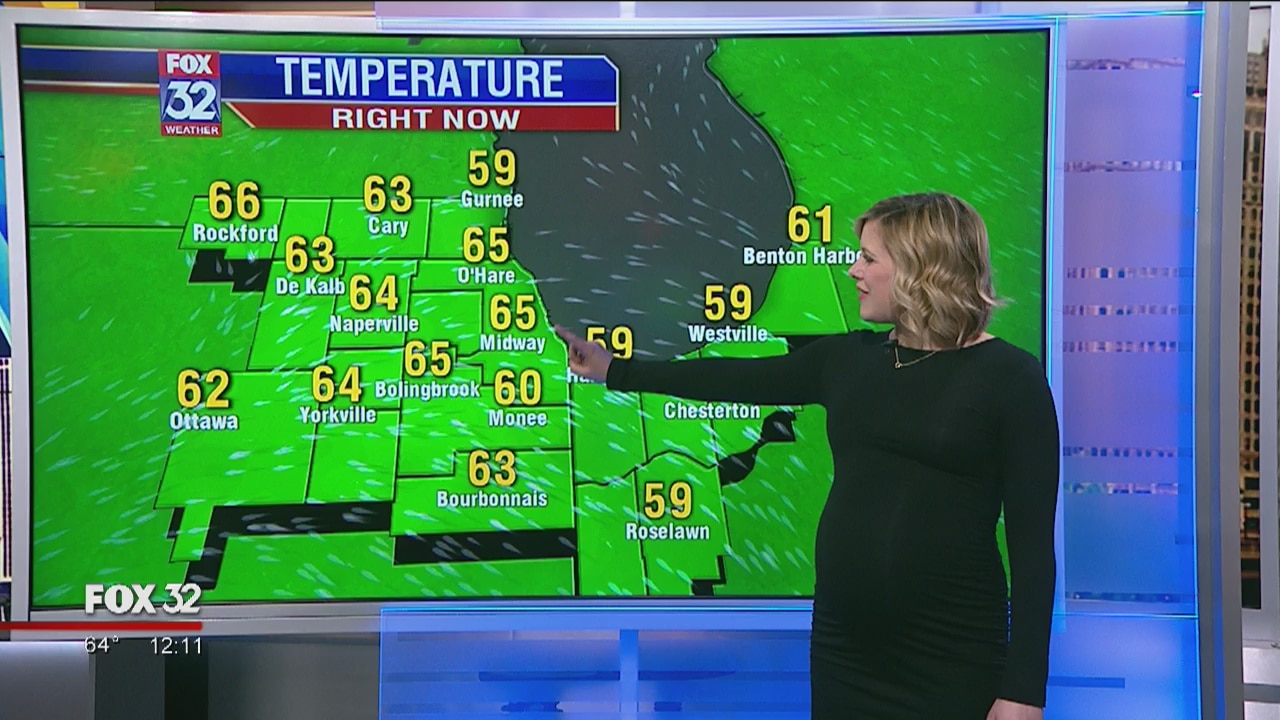 Noon forecast for Chicagoland on April 25th