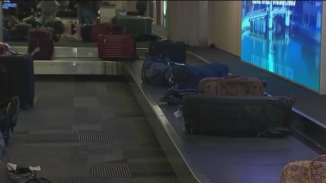 Travelers and luggage stranded at Tampa International Airport
