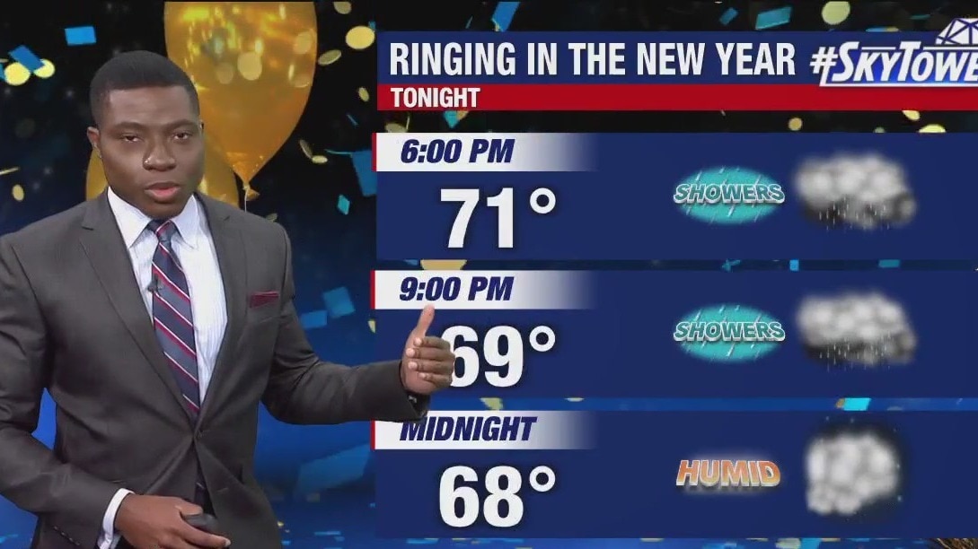 Saturday New Years Eve forecast