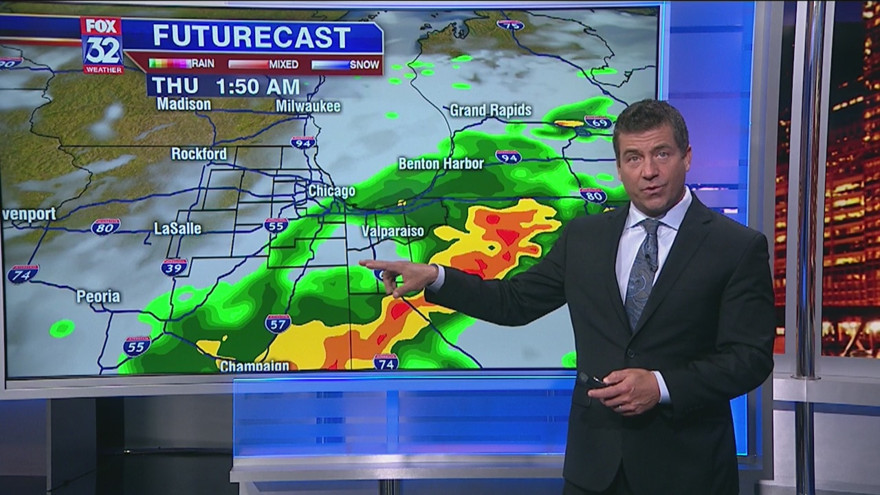 10 p.m. forecast for Chicagoland on June 18th