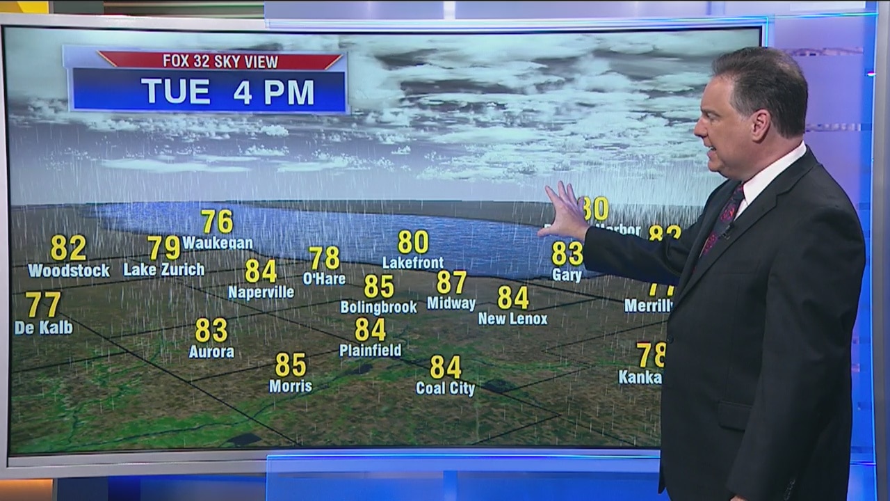 3:30 a.m. forecast for Chicagoland on July 16th