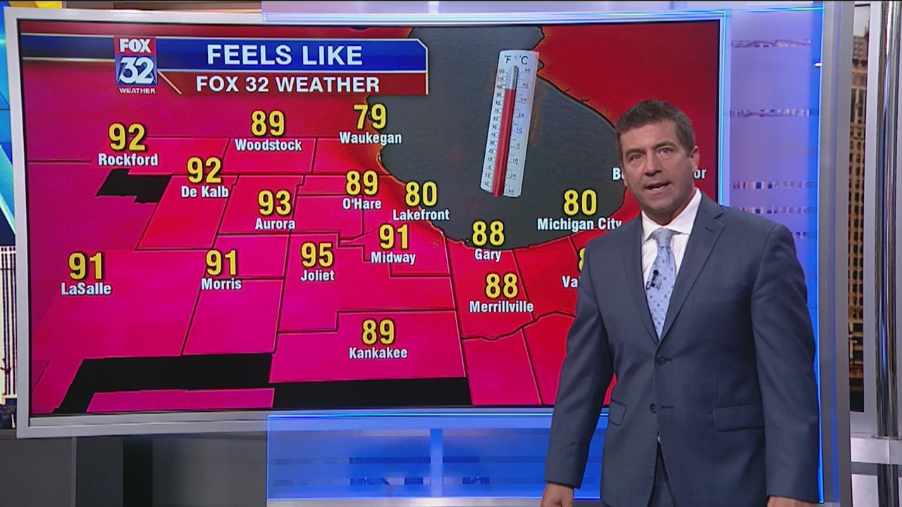 1 p.m. forecast for Chicagoland on June 27th