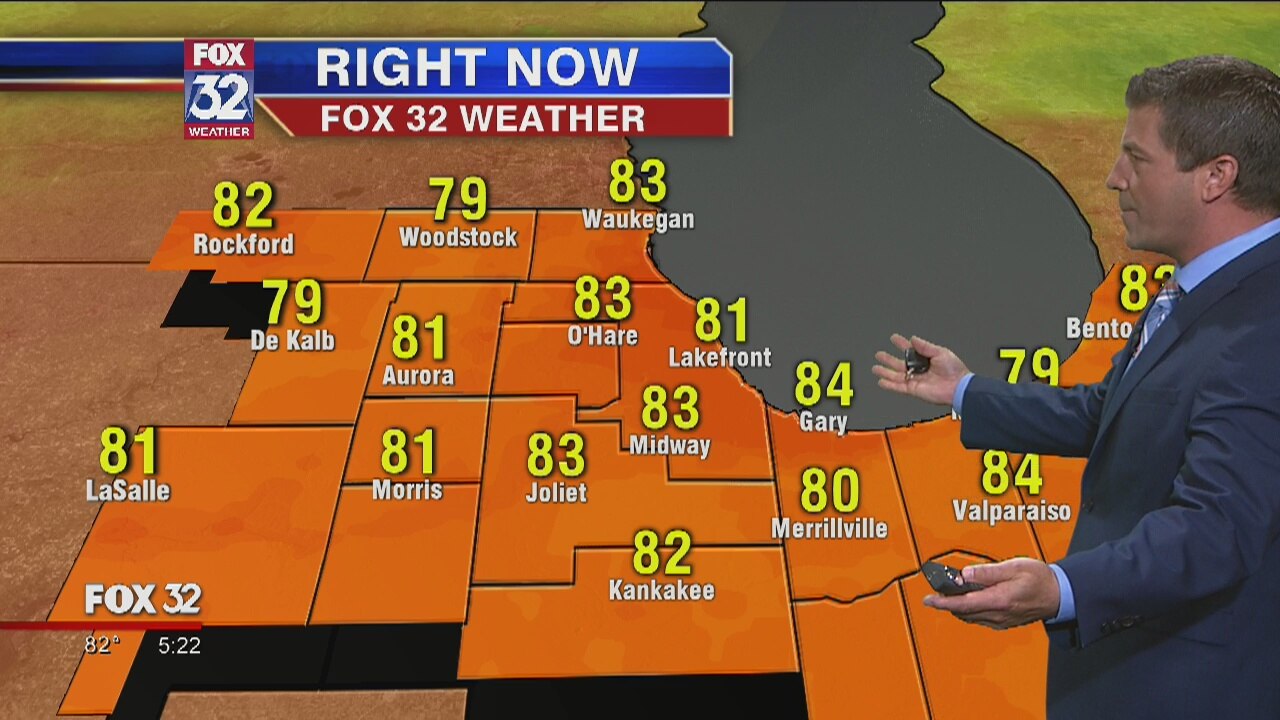 6 p.m. forecast for Chicagoland on Aug. 29th