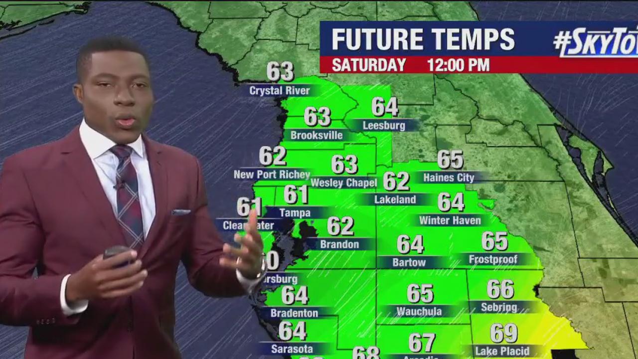 Gasparilla Saturday morning forecast