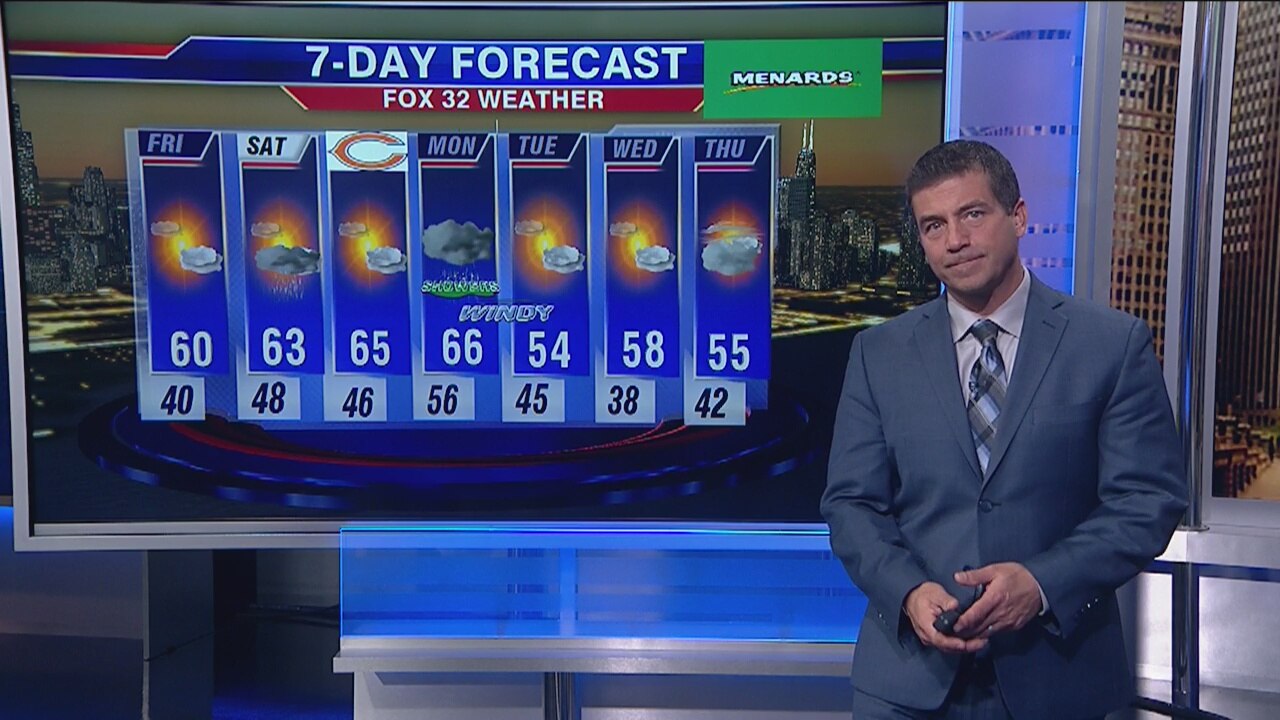 6 p.m. forecast for Chicagoland on Oct. 17