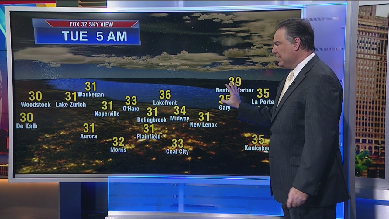 3:30 a.m. forecast for Chicagoland on Nov. 5th