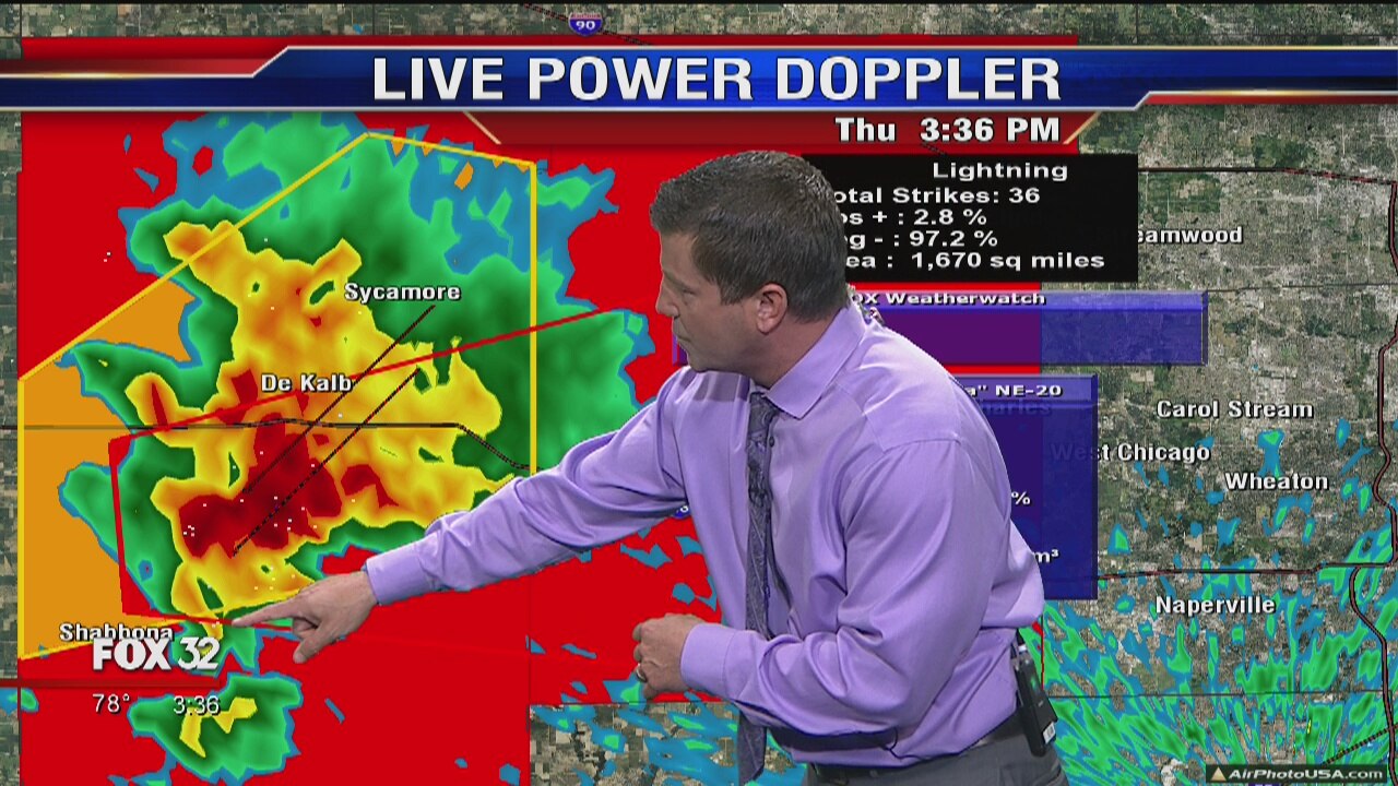 Tornado Warning issued for Kane, DeKalb counties until 4:15 pm