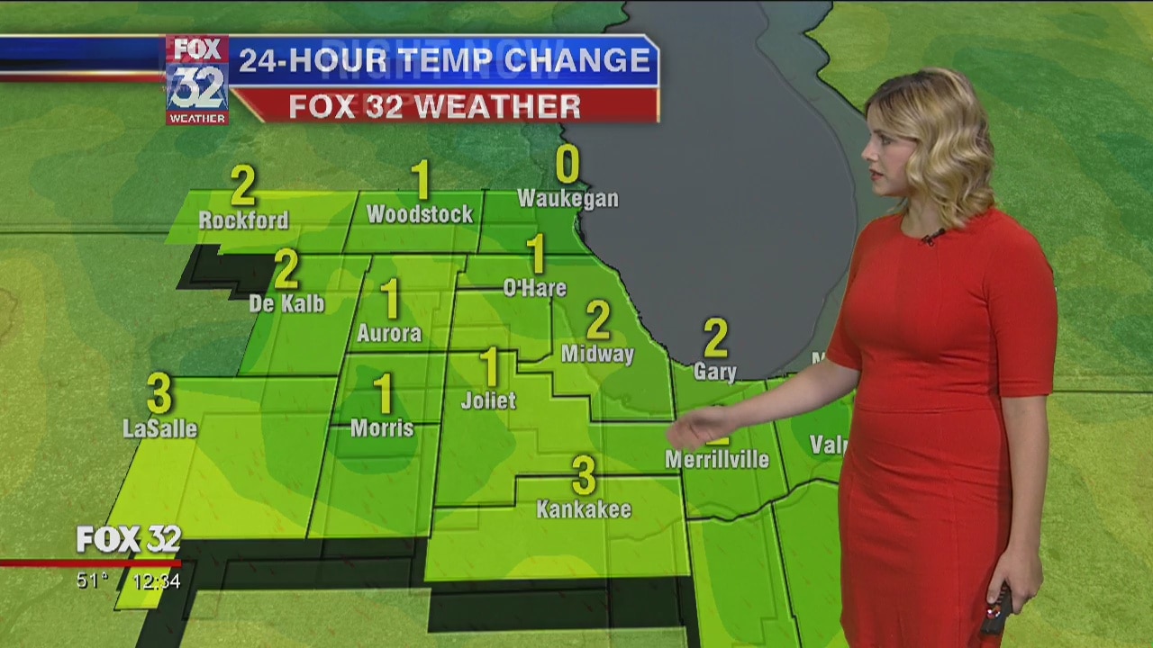 1 p.m. forecast for Chicagoland on October 17th