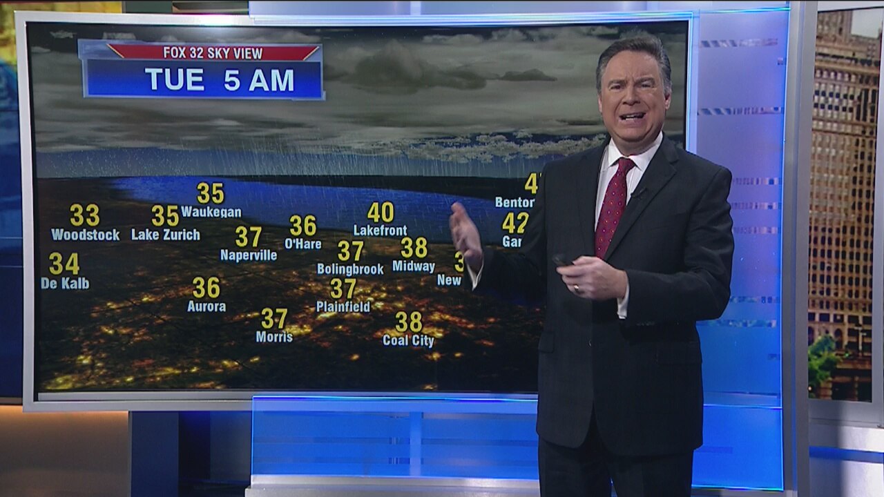 3:30 a.m. forecast for Chicagoland on October 29th