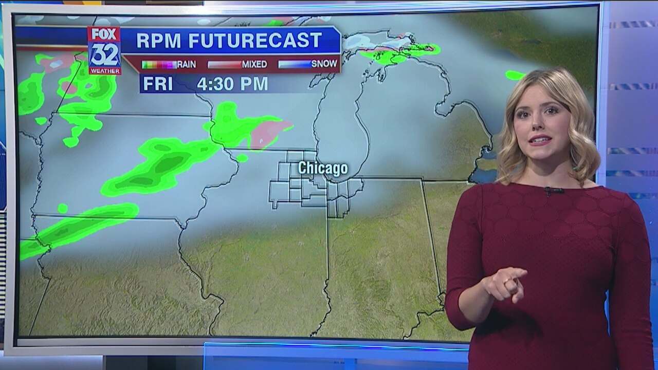 1 p.m. forecast for Chicagoland on November 1st