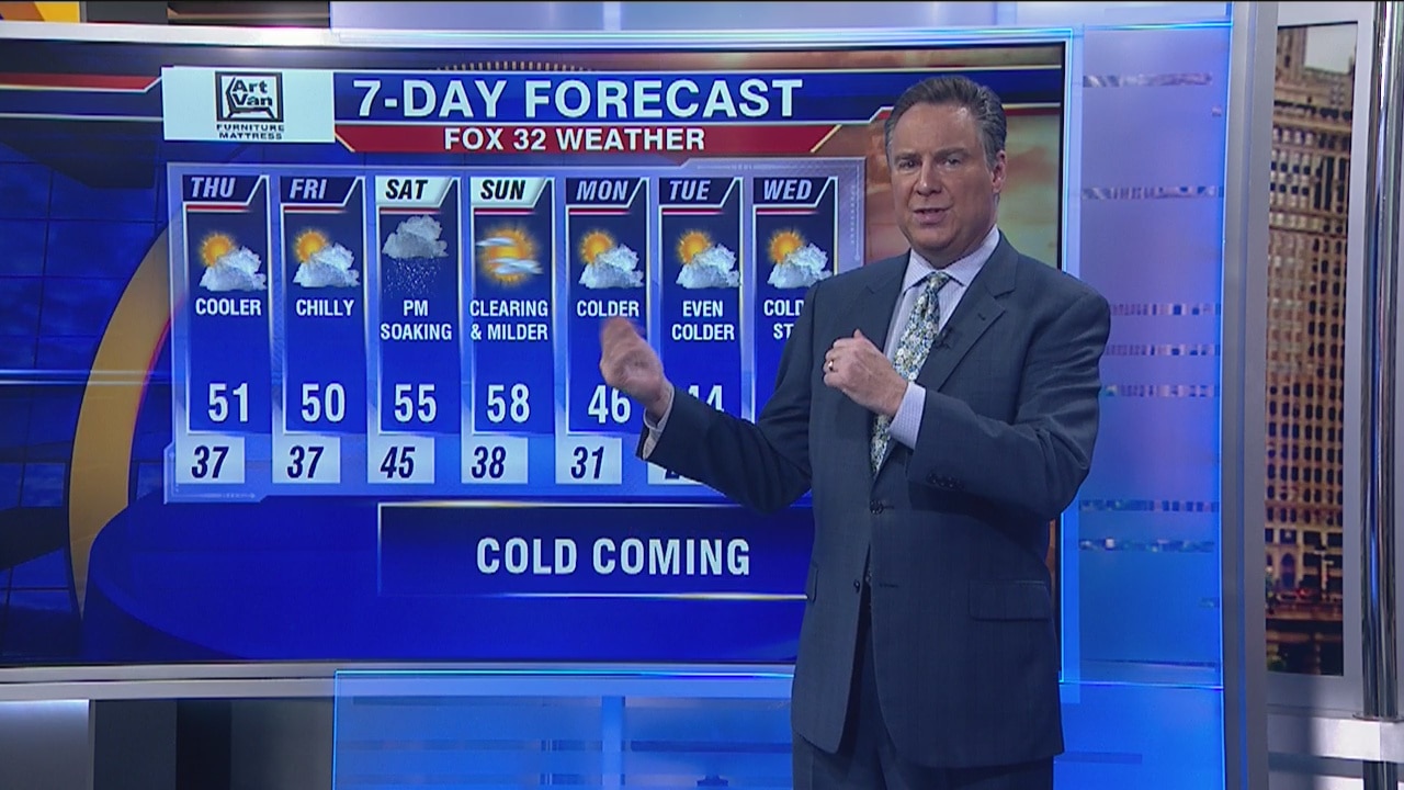 1 p.m. forecast for Chicagoland on October 24