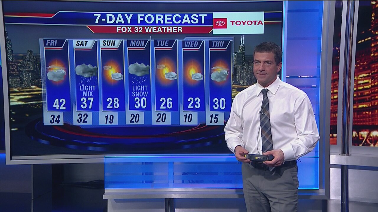 10 p.m. forecast for Chicagoland on Dec. 12