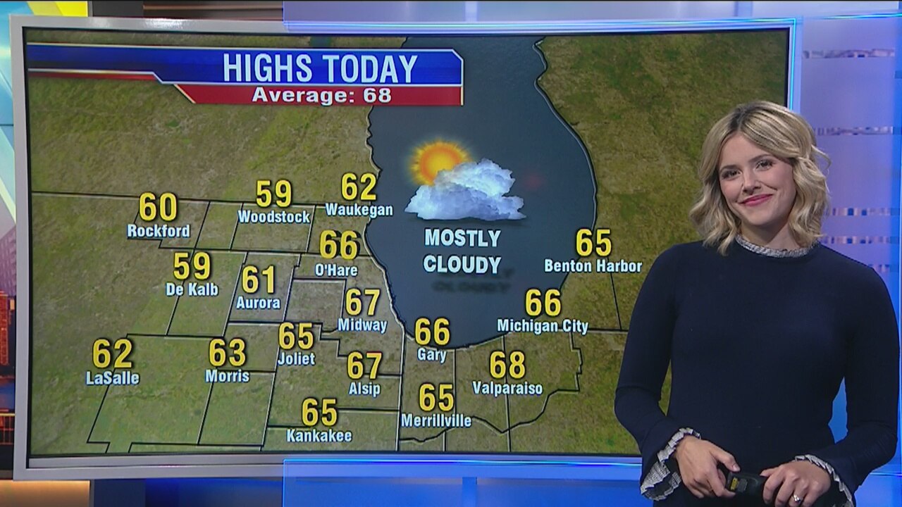 10 a.m. forecast for Chicagoland on October 3rd