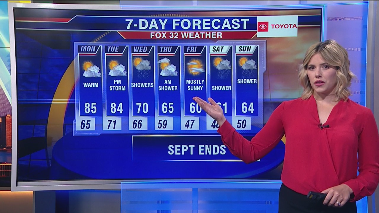 10 a.m. forecast for Chicagoland on September 30th