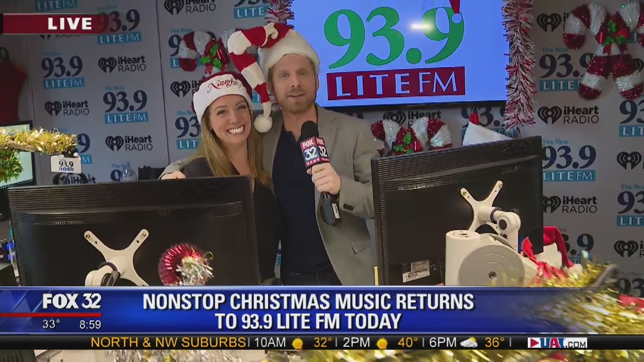 Nonstop Christmas music returns to Chicago airwaves today on 93.9 Lite FM