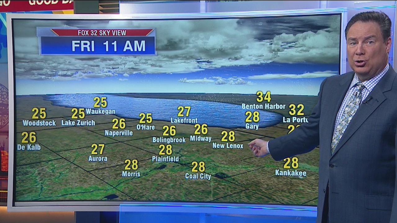 3:30 a.m. forecast for Chicagoland on Nov. 8th