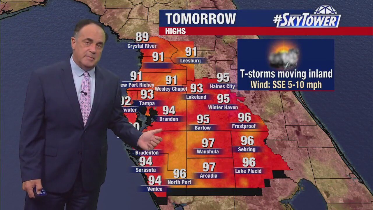 Monday evening forecast
