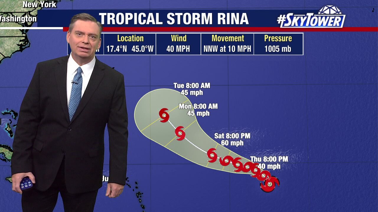 Tropical Storm Rina forms in Atlantic