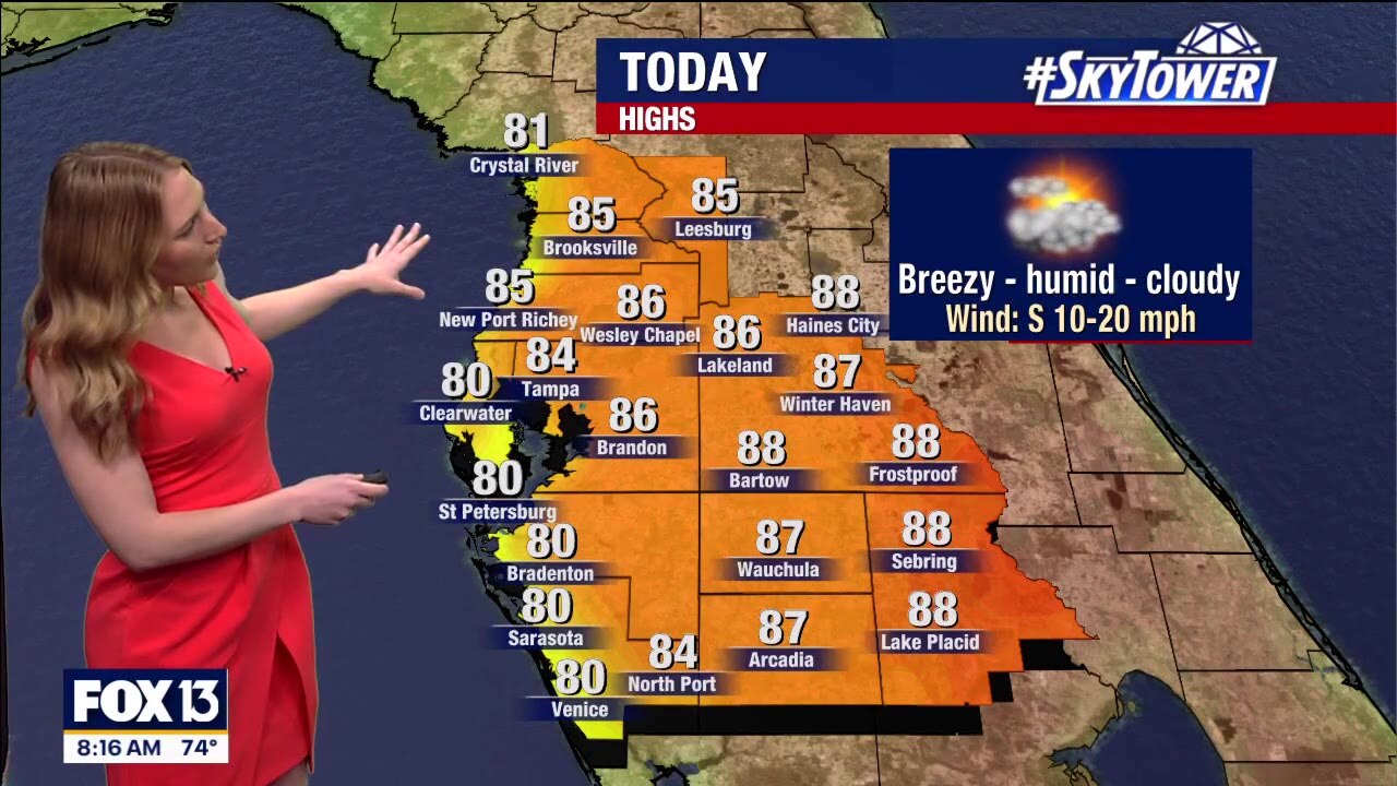 Tampa weather: Humid in Bay Area on Saturday