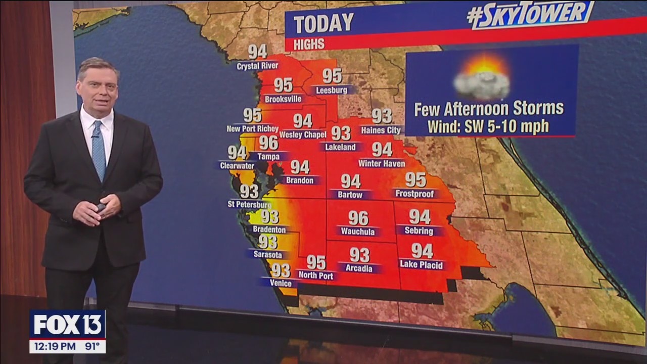 Tampa weather | Hot, dry afternoon