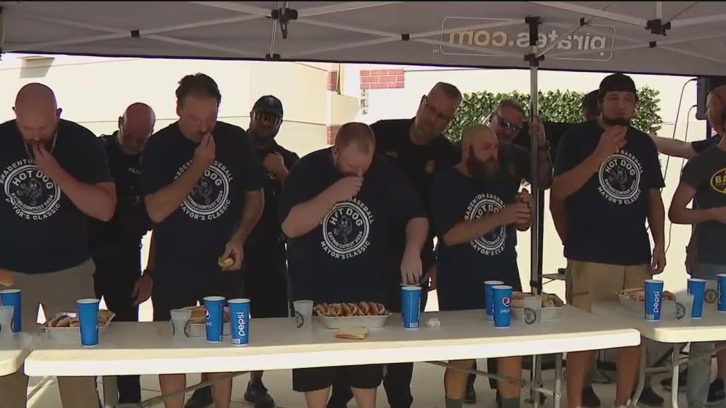 Hot dog eating contest in Bradenton