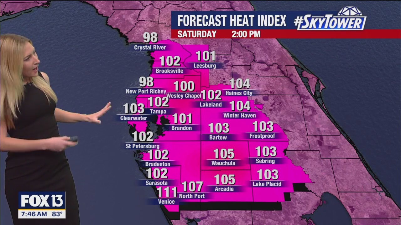 Tampa weather: Hot, humid Saturday