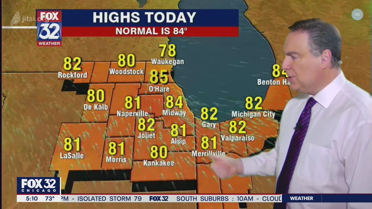 Morning forecast for Chicagoland on July 21st