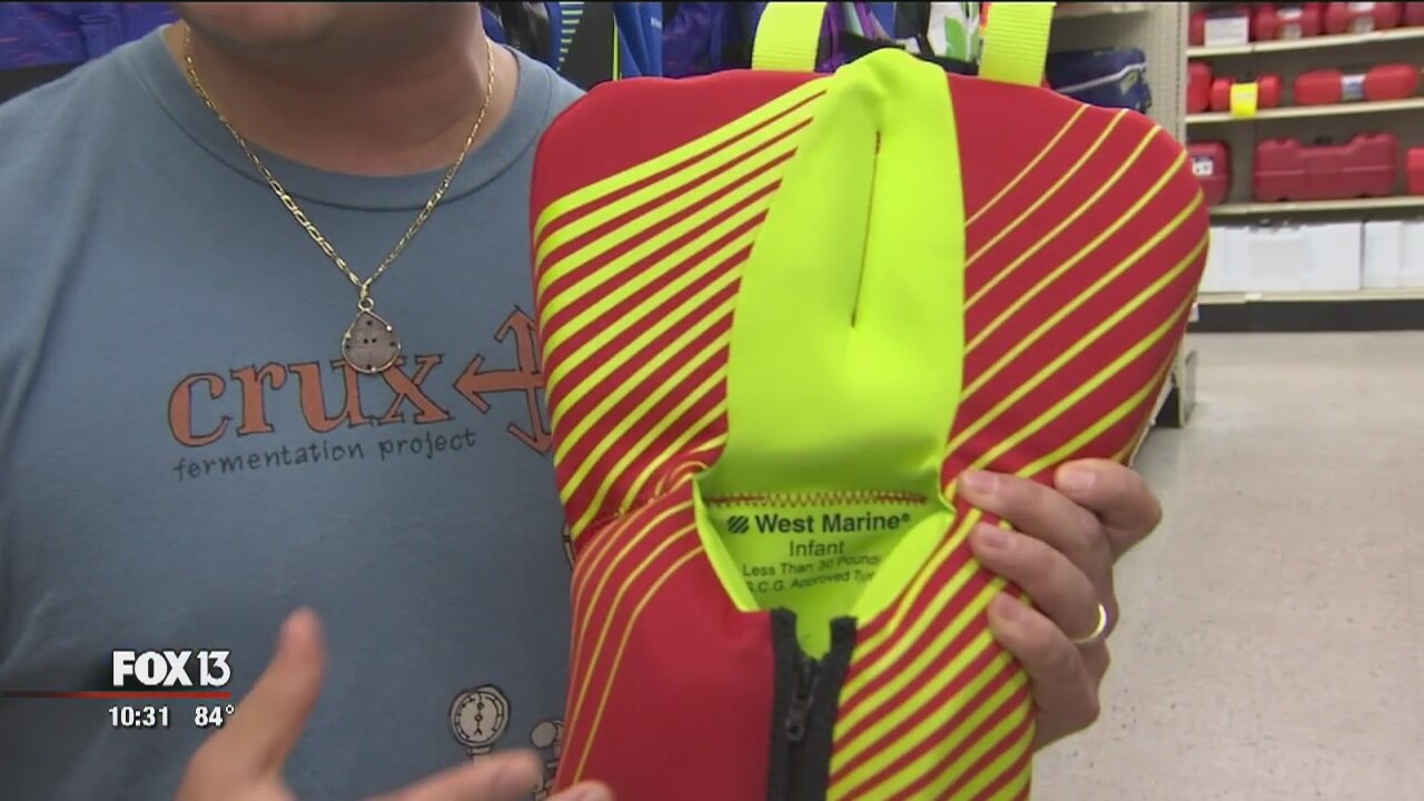 Make sure your child has the proper life vest