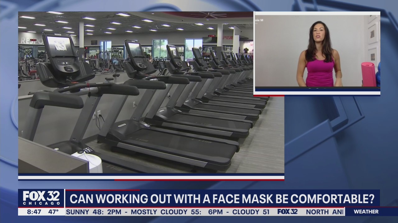 Working out with a face mask amid the COVID-19 pandemic