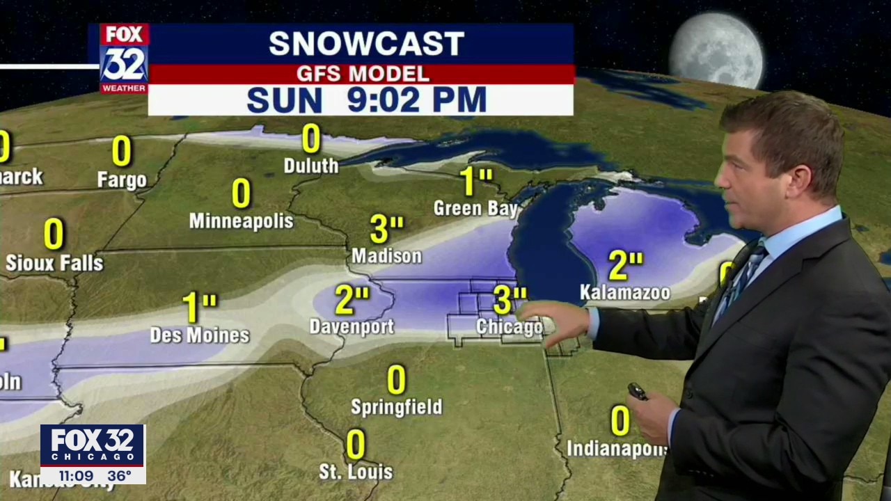 11 p.m. forecast for Chicagoland on Dec. 8