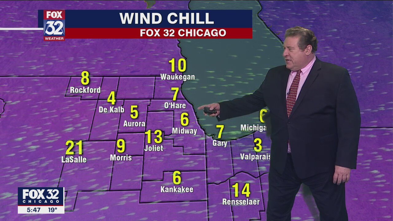 6 p.m. forecast for Chicagoland on Feb. 19
