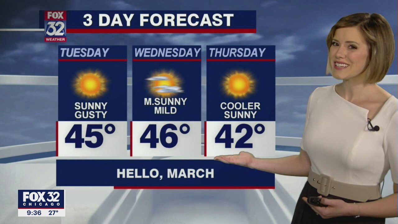 10 p.m. forecast for Chicagoland on March 1