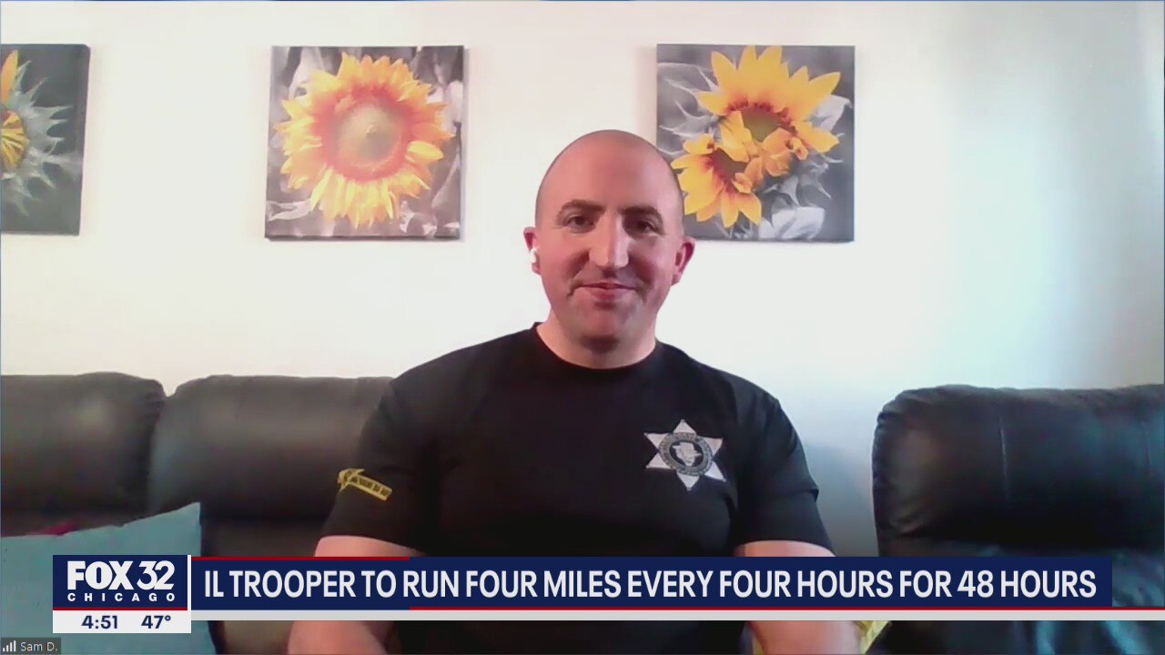 Illinois trooper to run 4 miles every 4 hours for 48 hours
