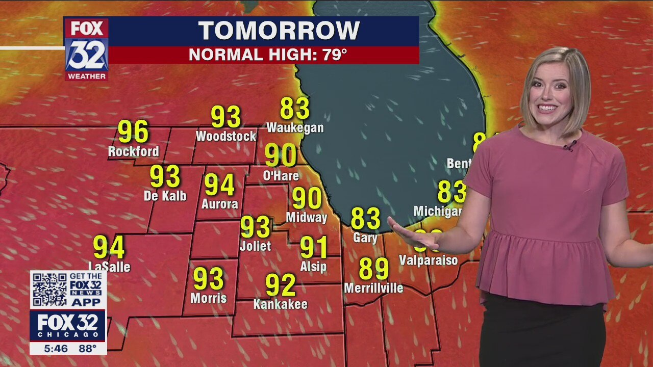 6 p.m. forecast for Chicagoland on June 10