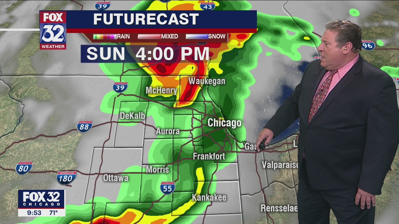 10 p.m. forecast for Chicagoland on June 19