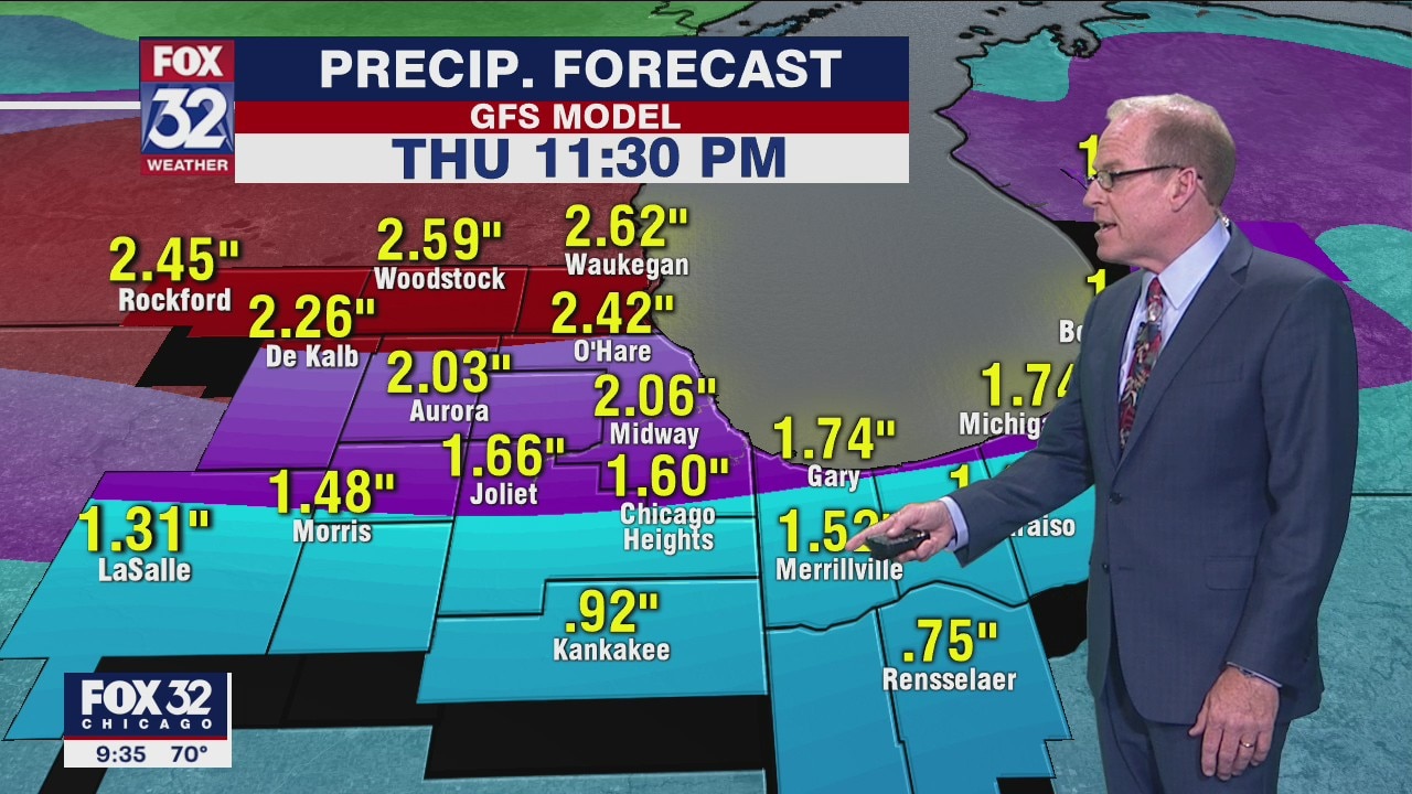 10 p.m. forecast for Chicagoland on July 12