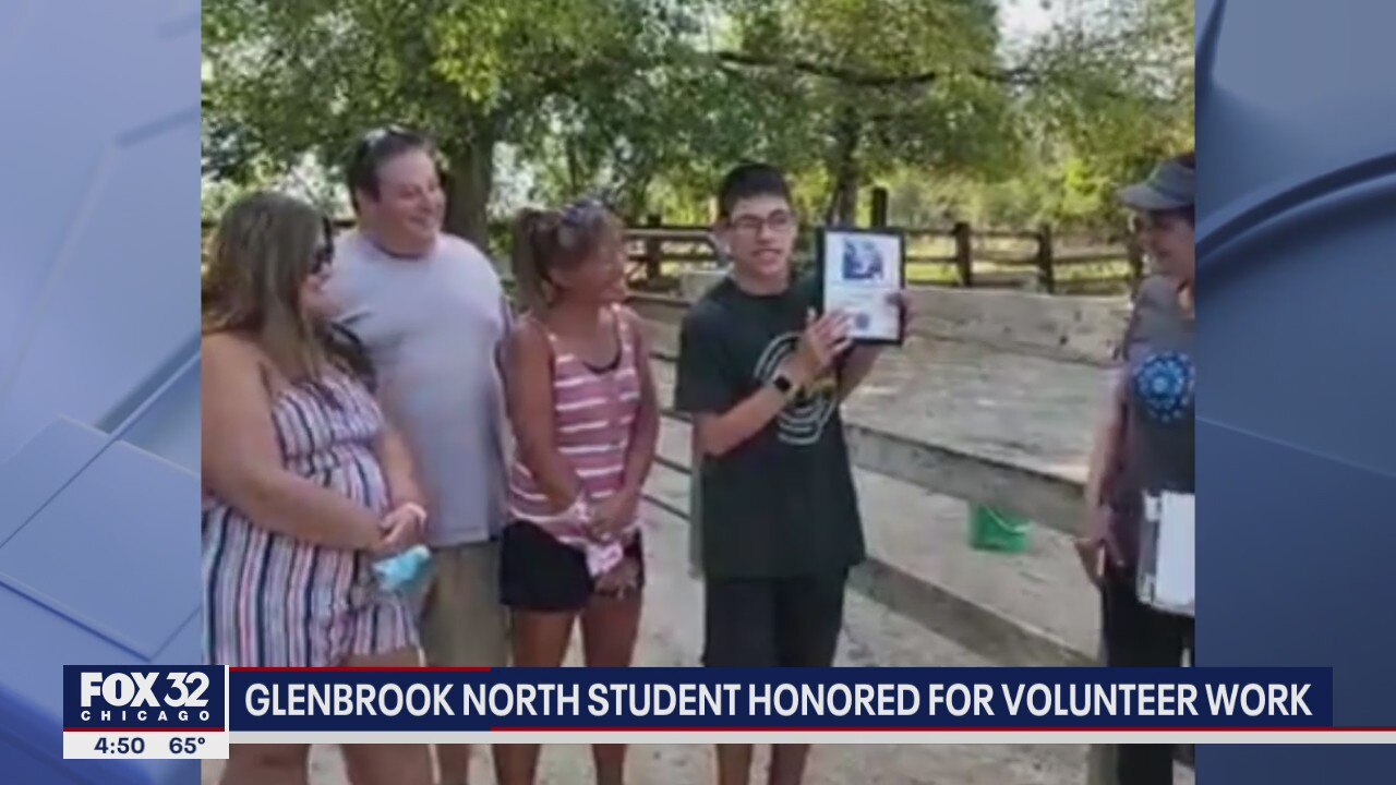 Glenbrook North student honored for volunteer work