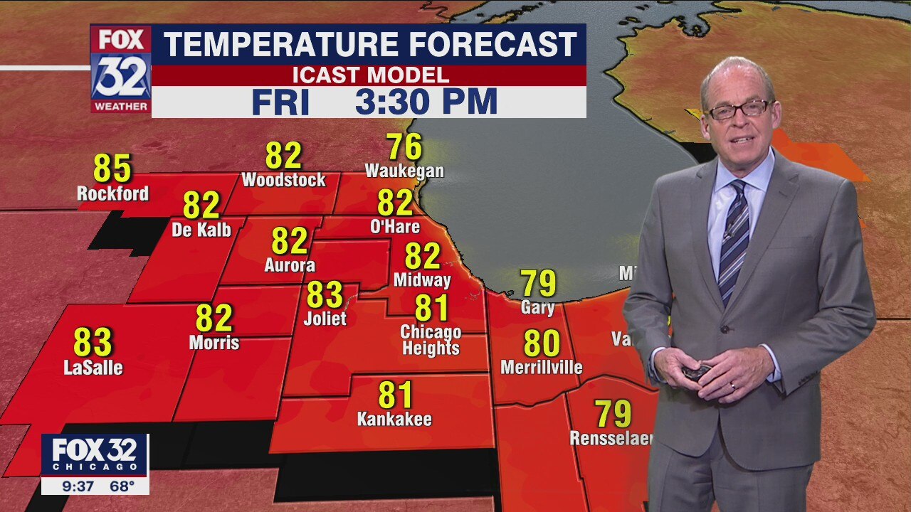 Evening forecast for Chicagoland on Sept. 29