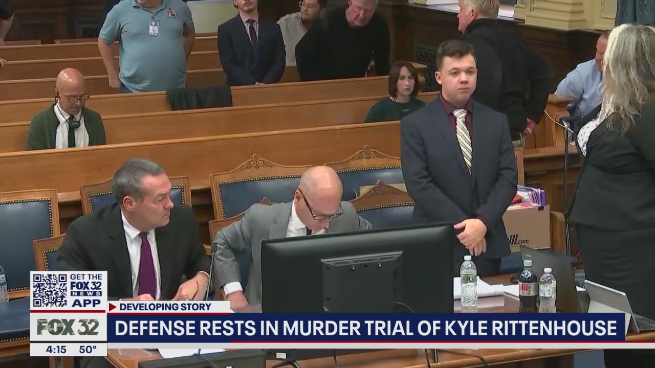 Defense rests in the murder trial of Kyle Rittenhouse