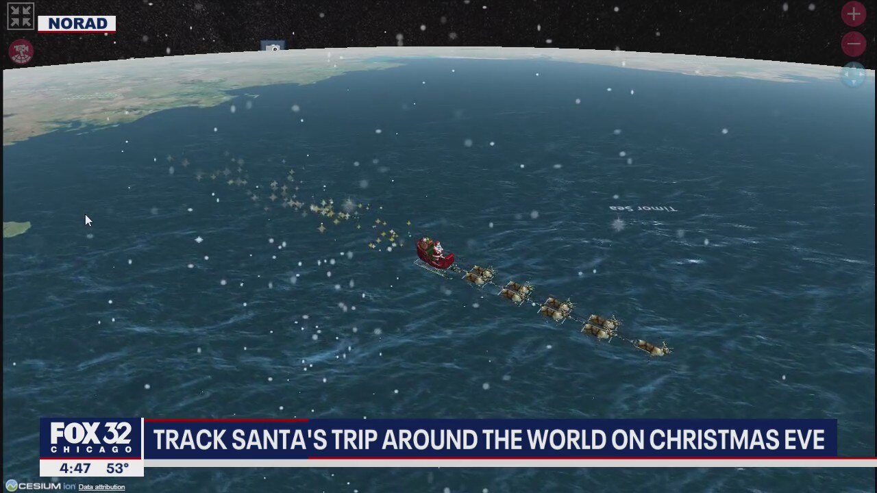 Track Santa's trip around the world on Christmas Eve