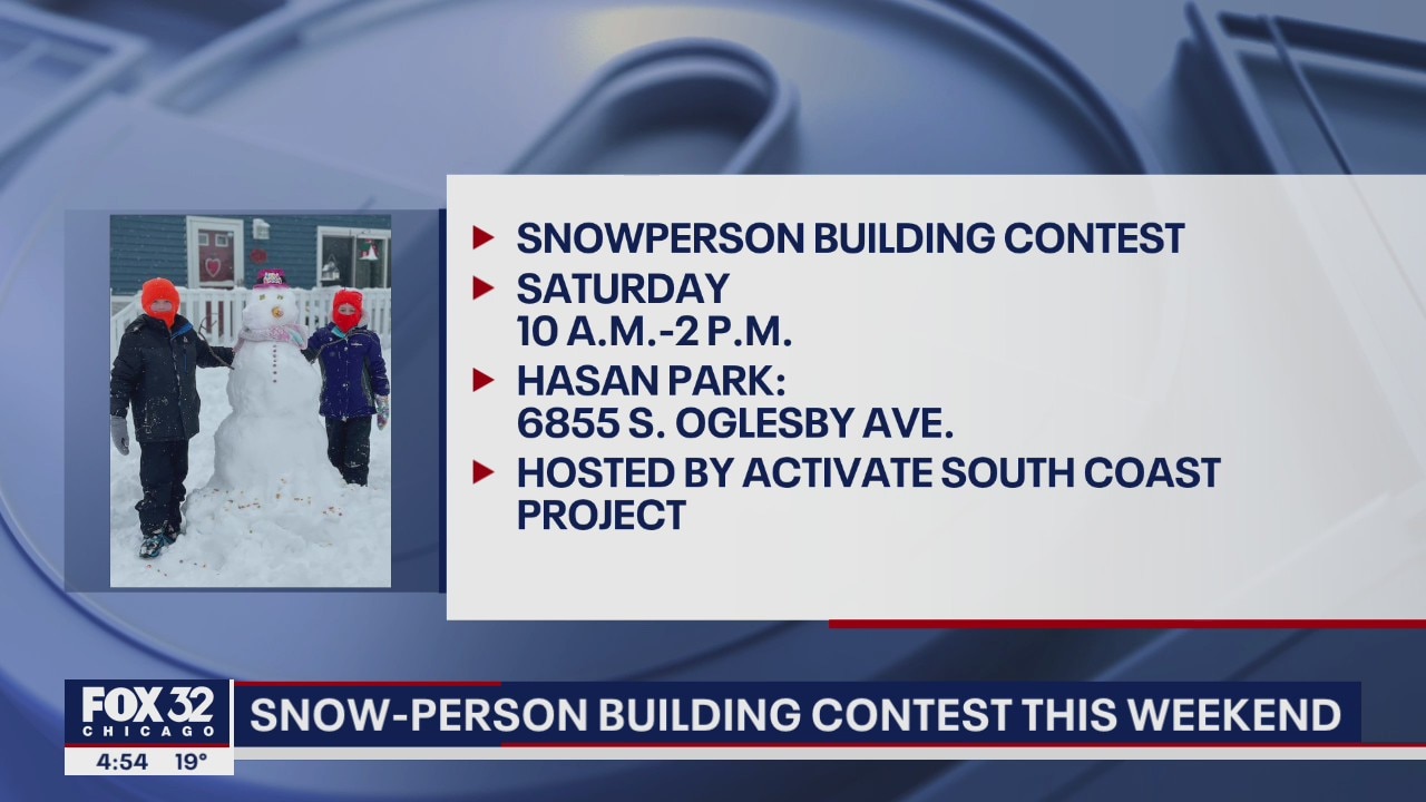 Snowman building contest this weekend in Chicago