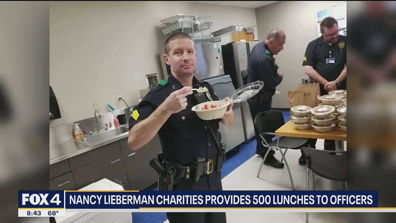 Nancy Lieberman Charities provides 500 lunches to officers