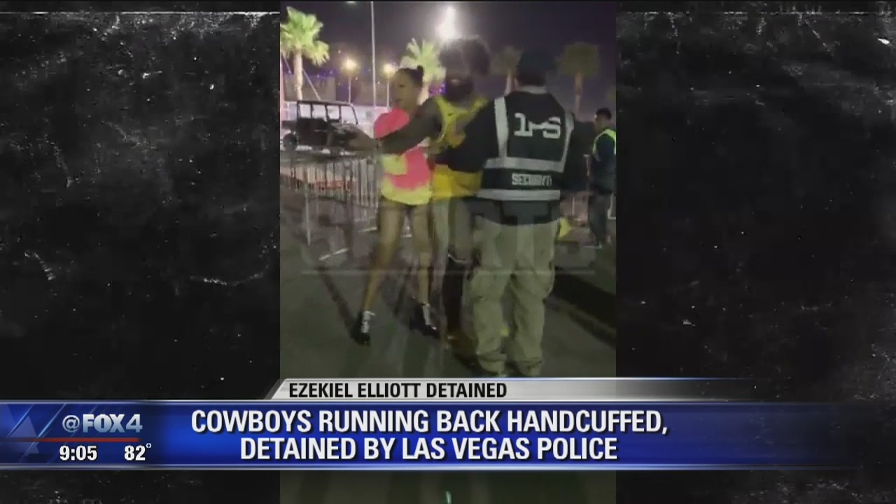 Dallas Cowboys RB Zeke Elliott handcuffed, detained at Las Vegas music festival