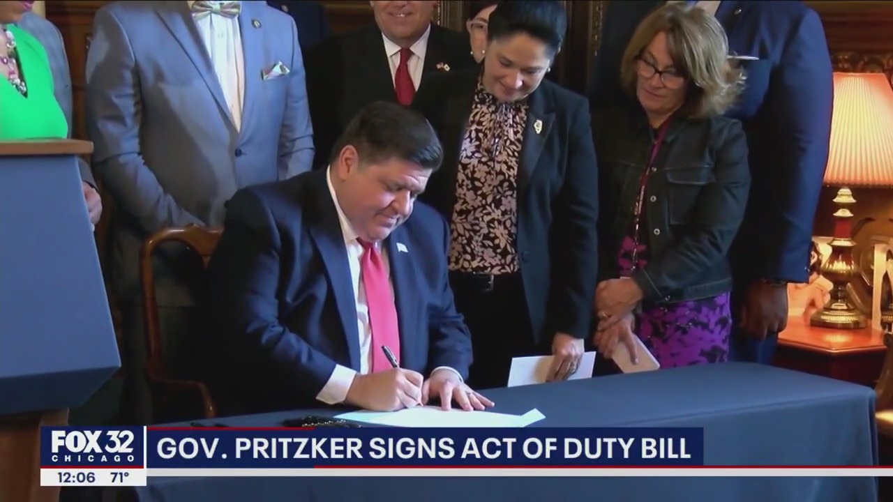 Gov. Pritzker signs Act of Duty Bill to provide benefits to first responders