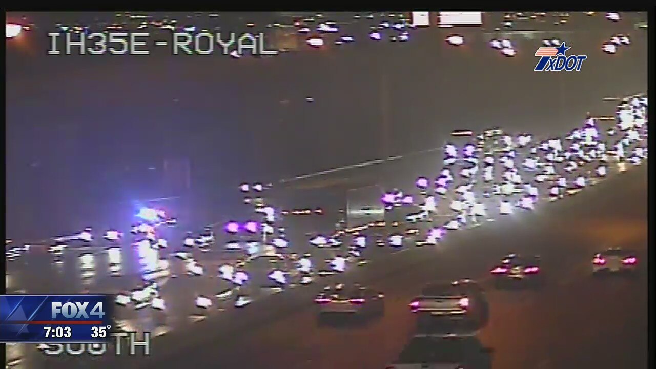 Cold, rainy morning leads to traffic troubles in North Texas