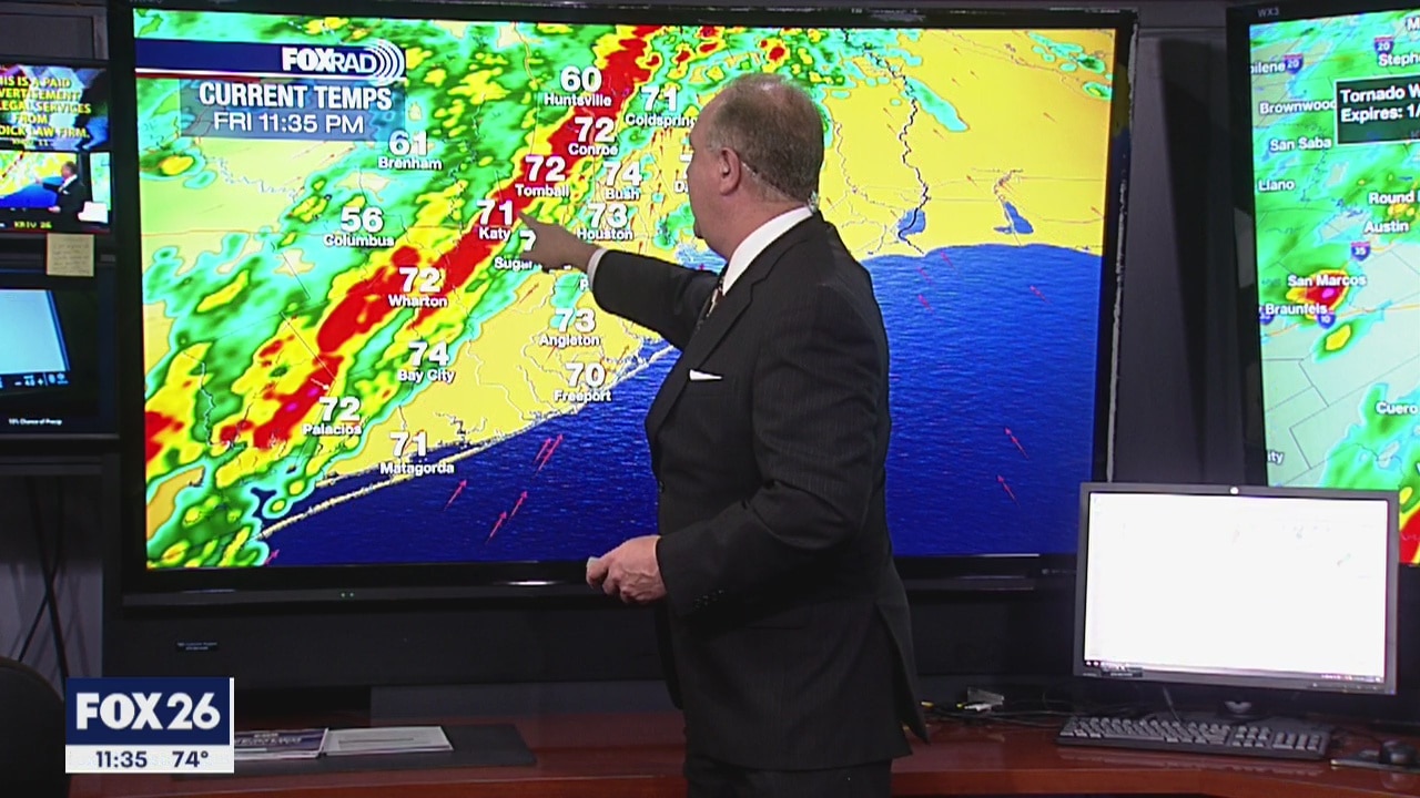 Dr. Jim Siebert tracks storms rolling through Houston